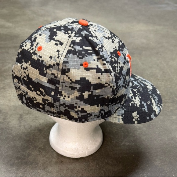 The Game Pro Fit Hat 7 1/2 NC Logo Digital Camo Fitted Baseball Cap - Picture 4 of 7